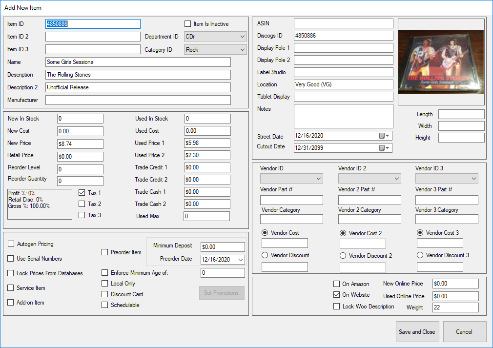 Record Store Inventory Software Record Store POS – ThunderPOS